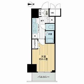 プレサンス心斎橋ラヴィ(1K/10階)の間取り写真