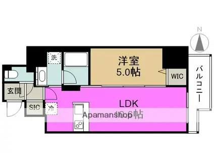 VIVRE福島(1LDK/2階)の間取り写真