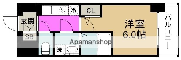 エスリードレジデンス梅田マークス(1K/7階)の間取り写真