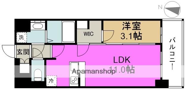 リヴェント福島野田(1LDK/5階)の間取り写真