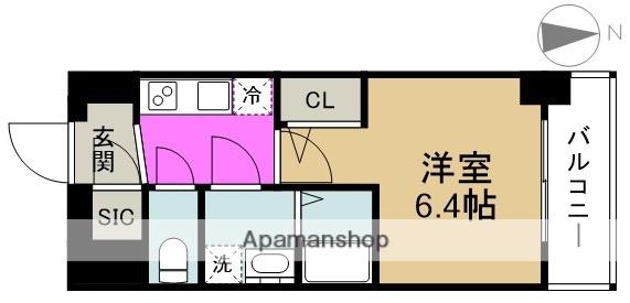 アドバンス西梅田ビオス(1K/7階)の間取り写真