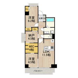 インプルーブ天満橋(2SLDK/2階)の間取り写真