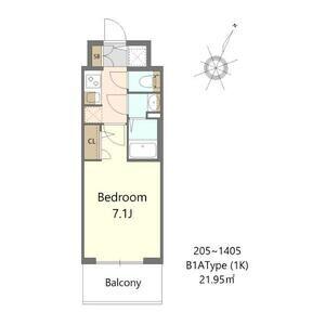 S-RESIDENCE大和田ALINE(1K/12階)の間取り写真