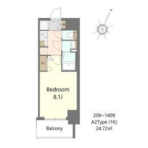 S-RESIDENCE大和田ALINE(1K/11階)の間取り写真
