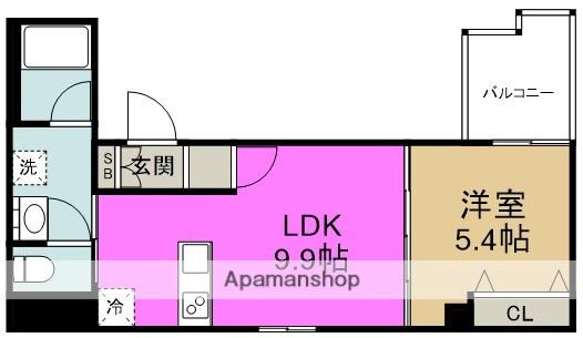 RETUMEKITA(1LDK/2階)の間取り写真
