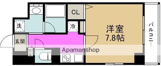 REXIA SHIN UMEDA DUO(1K/2階)の間取り写真