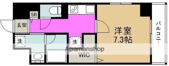 REXIA SHIN UMEDA DUO(1K/4階)の間取り写真