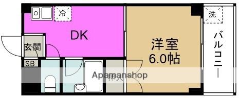 パレス北梅田(1DK/4階)の間取り写真