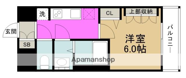 プレサンス 西九条 GATERISE(1K/6階)の間取り写真