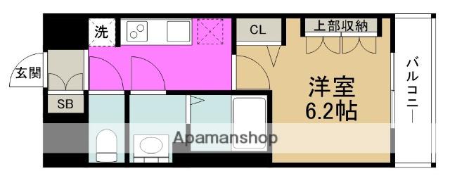 プレサンス 西九条 GATERISE(1K/4階)の間取り写真