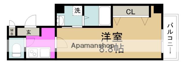 STパレス大阪福島(1K/8階)の間取り写真