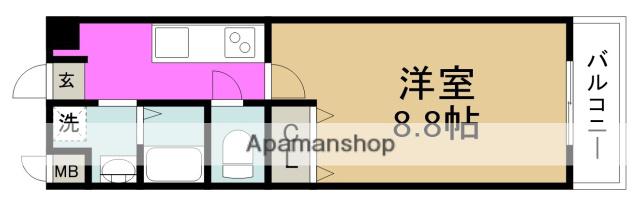 STパレス大阪福島(1K/8階)の間取り写真
