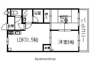 サンライズマゼミ(2LDK/3階)の間取り写真
