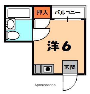 住地八坂マンション(ワンルーム/1階)の間取り写真