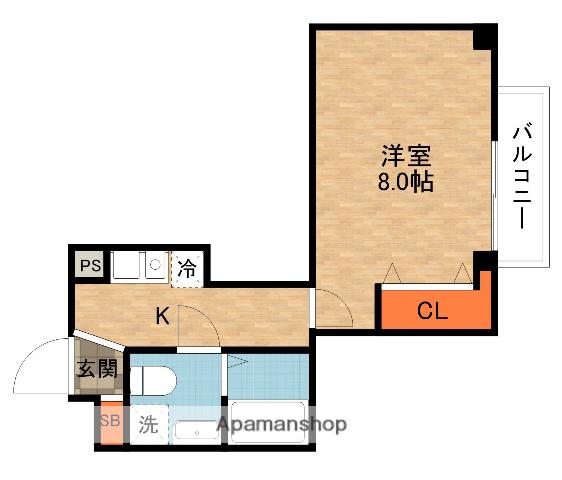 津田西TNビル(1K/4階)の間取り写真