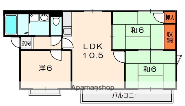 サンハイツ(3LDK/2階)の間取り写真