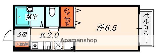 エーリー招提(1K/1階)の間取り写真