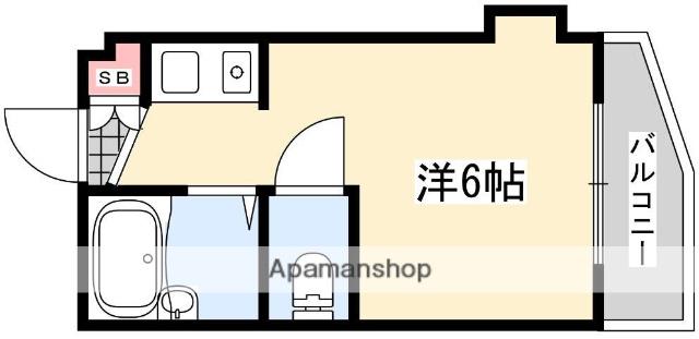 ルートマンション走谷(ワンルーム/3階)の間取り写真