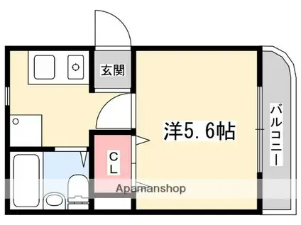 香里ニートネス(1K/1階)の間取り写真