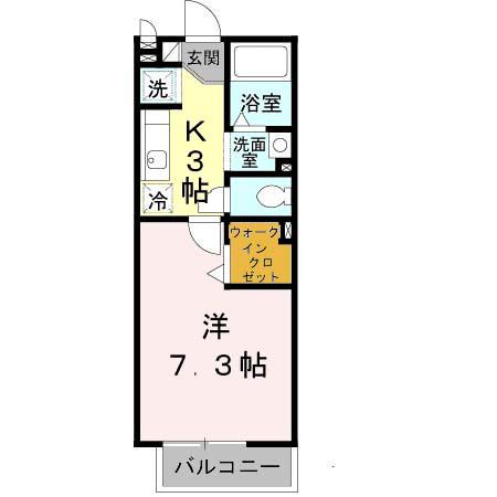 シュエット(1K/2階)の間取り写真
