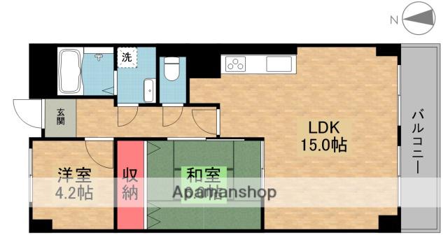 枚方ハイツ7号棟(2LDK/5階)の間取り写真