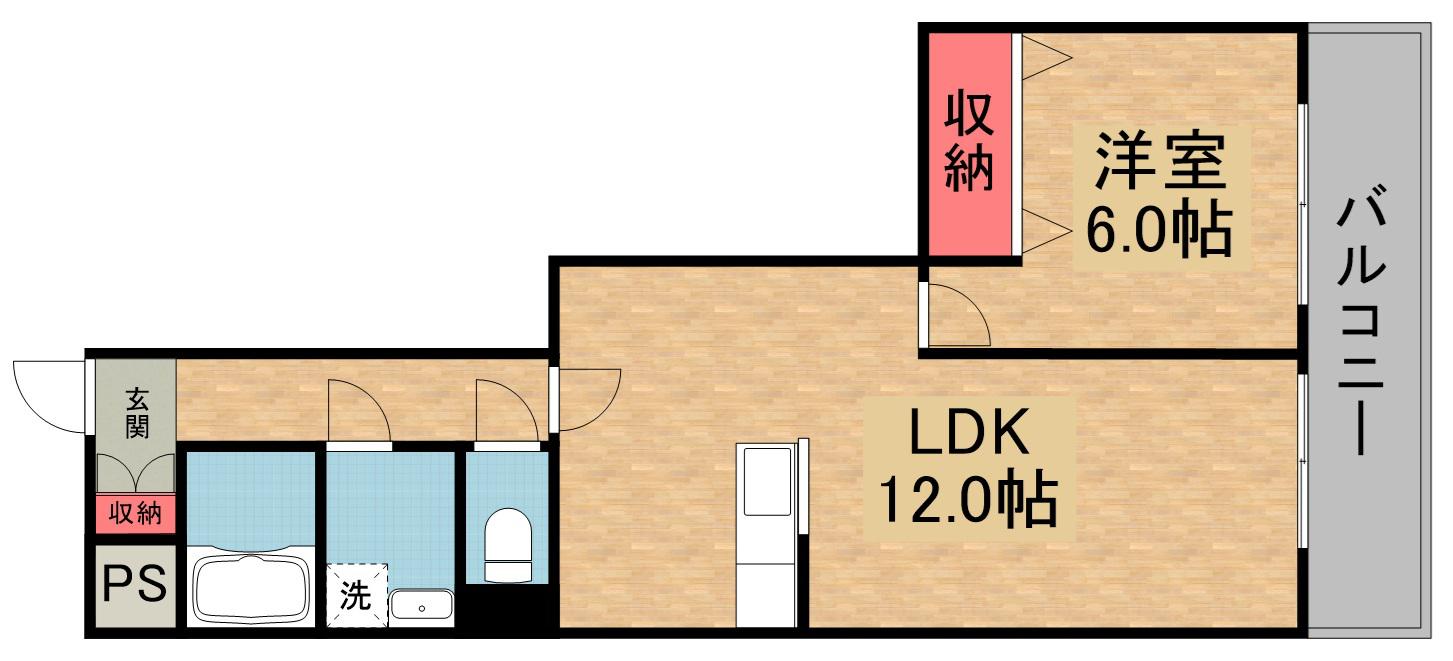 スターズヒルアベニュー(1LDK/2階)の間取り写真