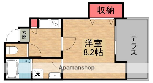 プラターネ(1K/1階)の間取り写真