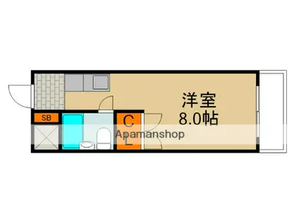 ユニハイム木村(ワンルーム/4階)の間取り写真
