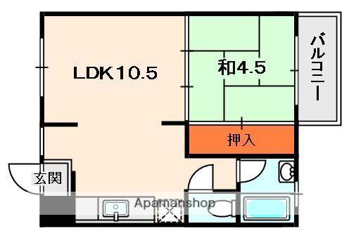 さくらマンション(1LDK/3階)の間取り写真