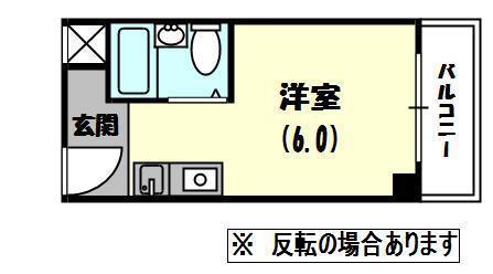 ヴィラ守口(ワンルーム/3階)の間取り写真