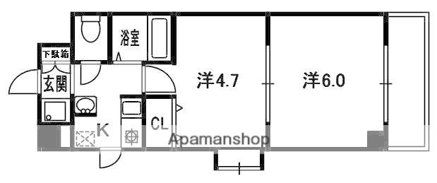 MPLAZA津田駅前十番館(2K/2階)の間取り写真