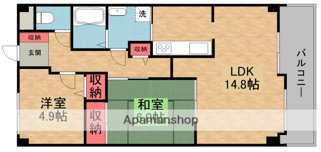 アズステーション星田(2LDK/3階)の間取り写真