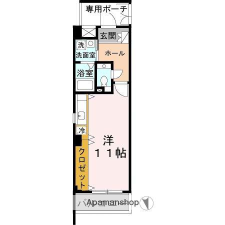 VIENTO(ワンルーム/3階)の間取り写真