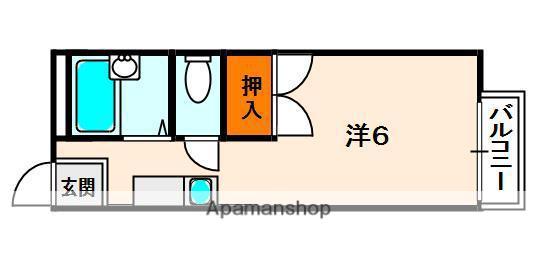 KMハイツ(1K/2階)の間取り写真