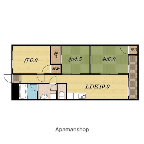 サンローズ(3LDK/1階)の間取り写真