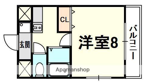 ジャルディーノ21(1K/3階)の間取り写真