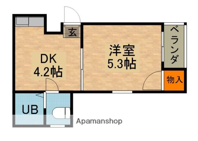 エスパレス(1DK/1階)の間取り写真