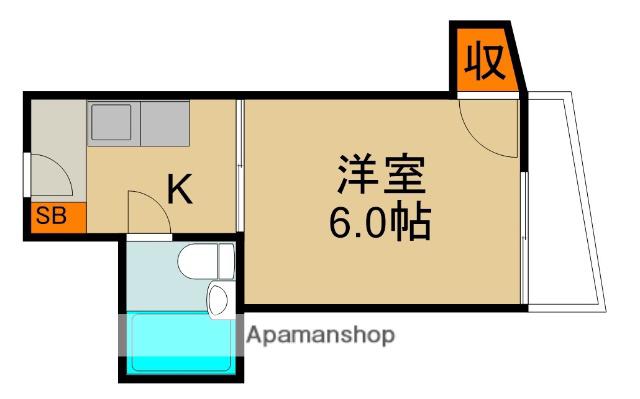 サンパレス(1K/2階)の間取り写真
