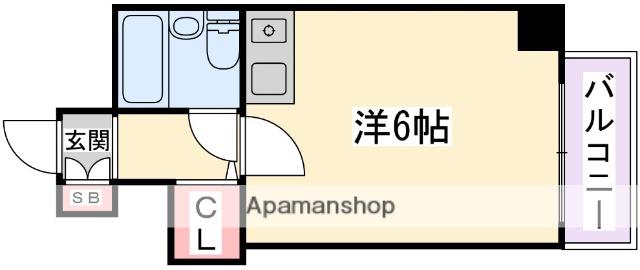 シャルムメゾン香里(ワンルーム/4階)の間取り写真