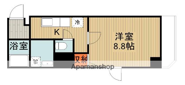 GROOVE守口駅前(1K/2階)の間取り写真