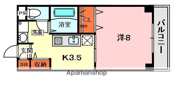 アメニティステーション東山(1K/4階)の間取り写真