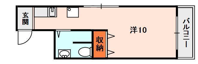 マルエス楠葉マンション(ワンルーム/3階)の間取り写真
