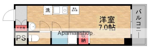 サンドールⅡ山口(1K/2階)の間取り写真