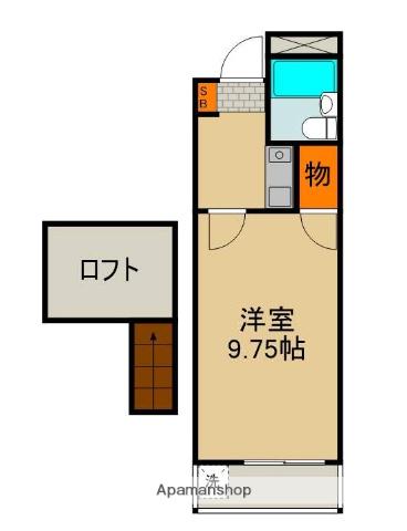 グリーンコートKAWADA(1K/1階)の間取り写真