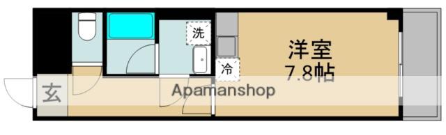 グランクレスト(1K/1階)の間取り写真