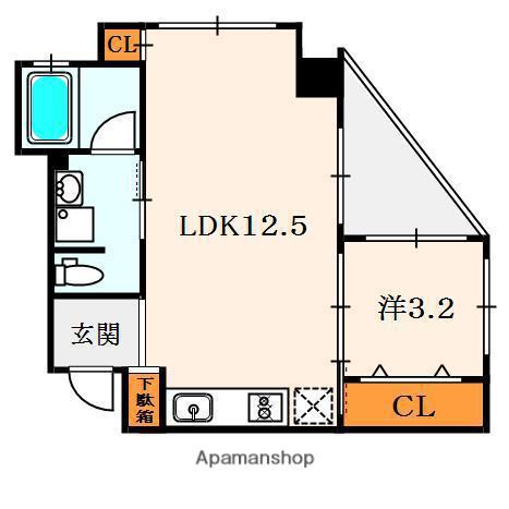 ピコットⅦ(1LDK/5階)の間取り写真
