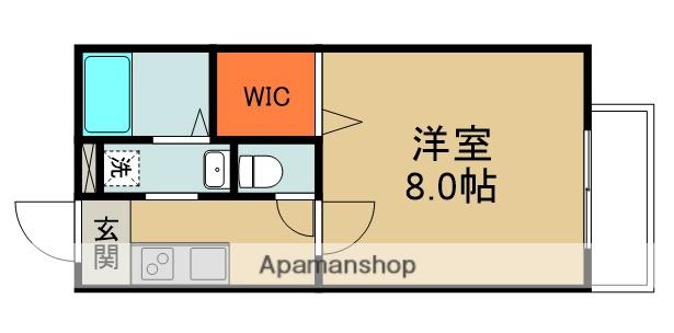 メゾン・ド・ボヌール B棟(1K/2階)の間取り写真