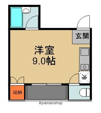 シャルマン大宮(ワンルーム/4階)の間取り写真
