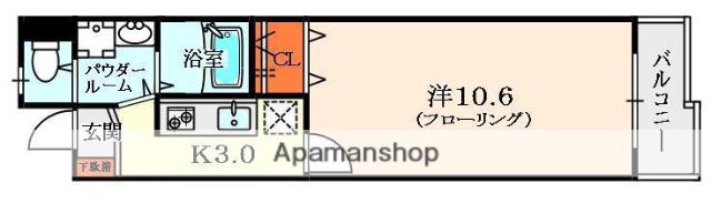 ロベリアコート(1K/3階)の間取り写真