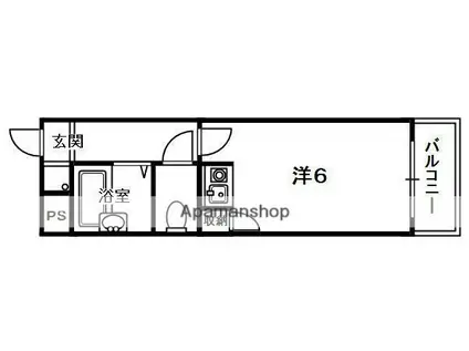 学研 CITY CORE(ワンルーム/2階)の間取り写真